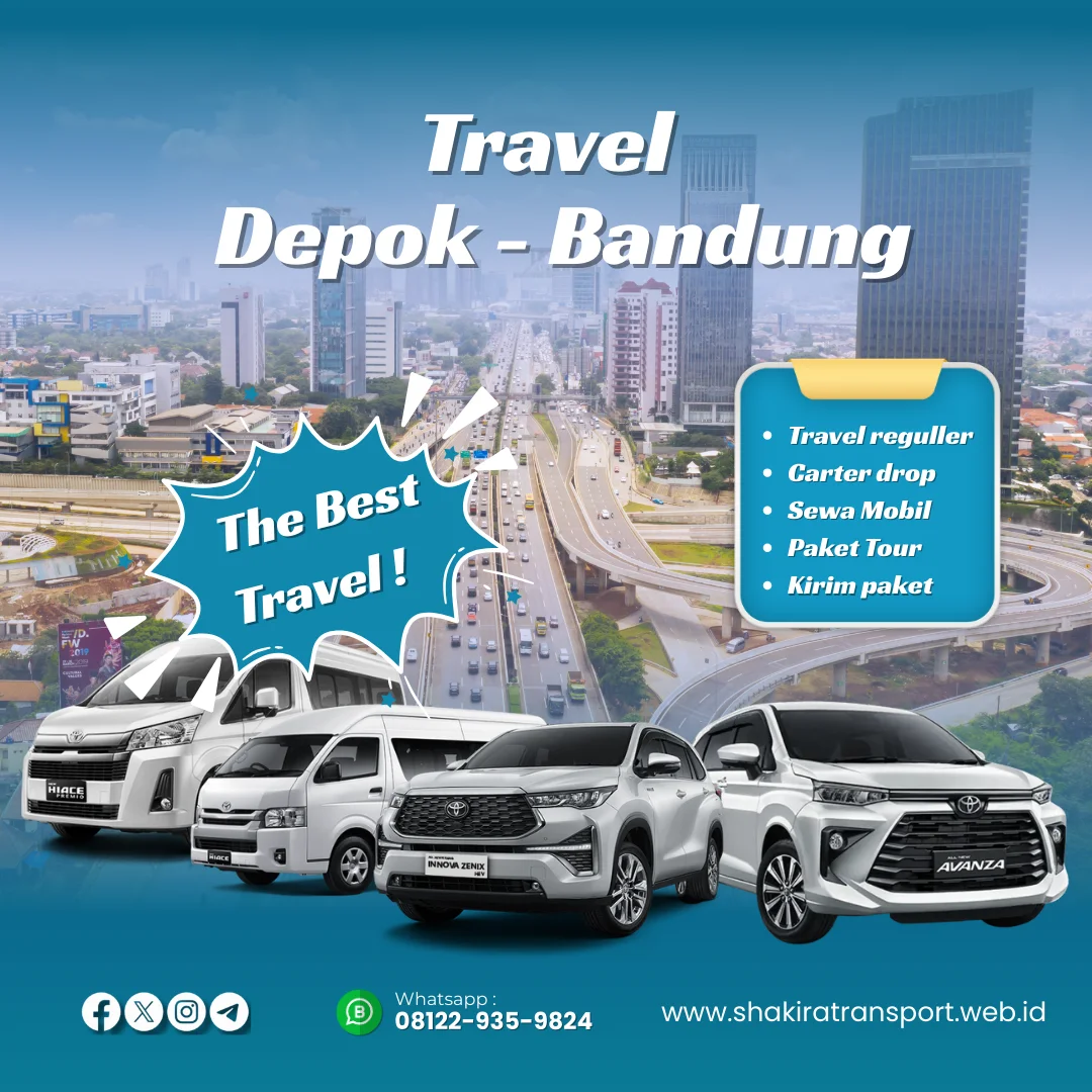 informasi travel depok bandung schedule jemput alamat
