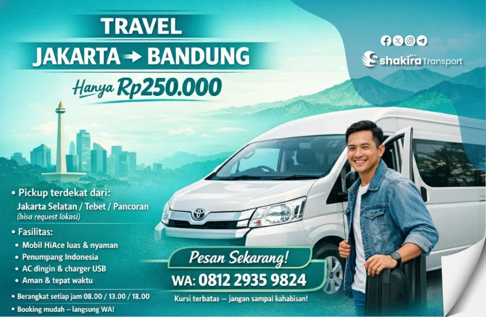 travel jakarta bandung terdekat jemput rumah