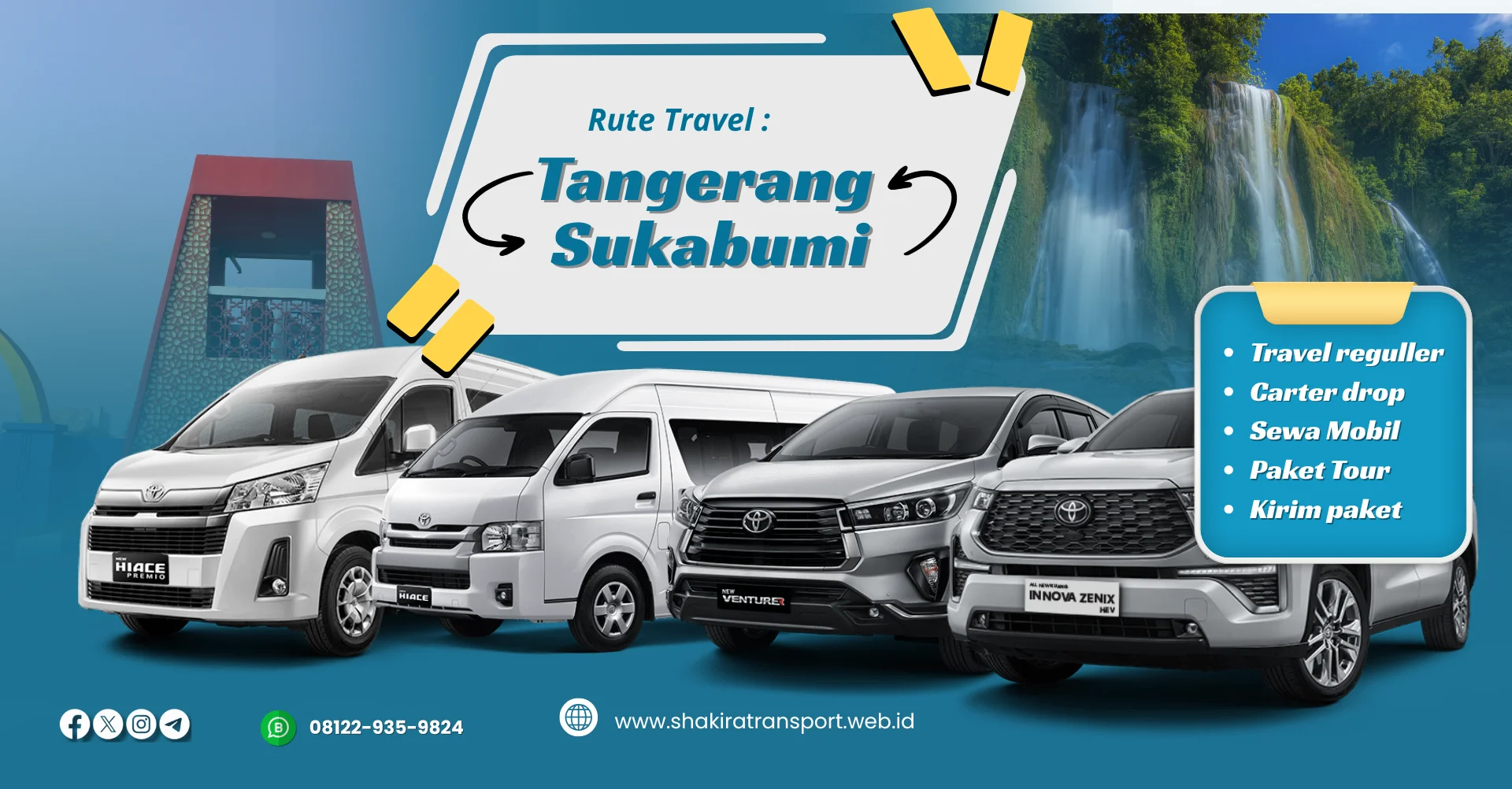 layanan travel tangerang sukabumi jemput alamat profesional