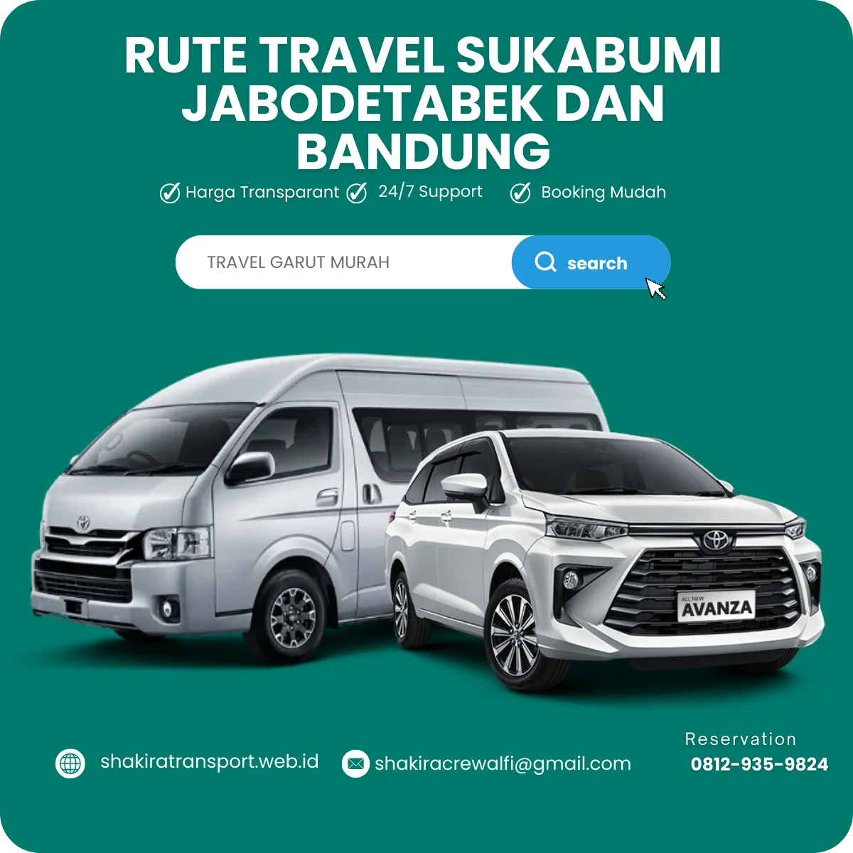 Travel Sukabumi Jabodetabek Bandung Door to Door
