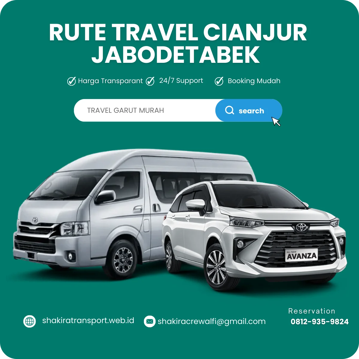 Travel Cianjur Jabodetabek Shakira Transport