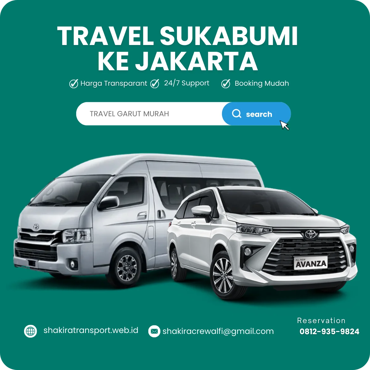 Travel Sukabumi Jakarta Antar Jemput alamat