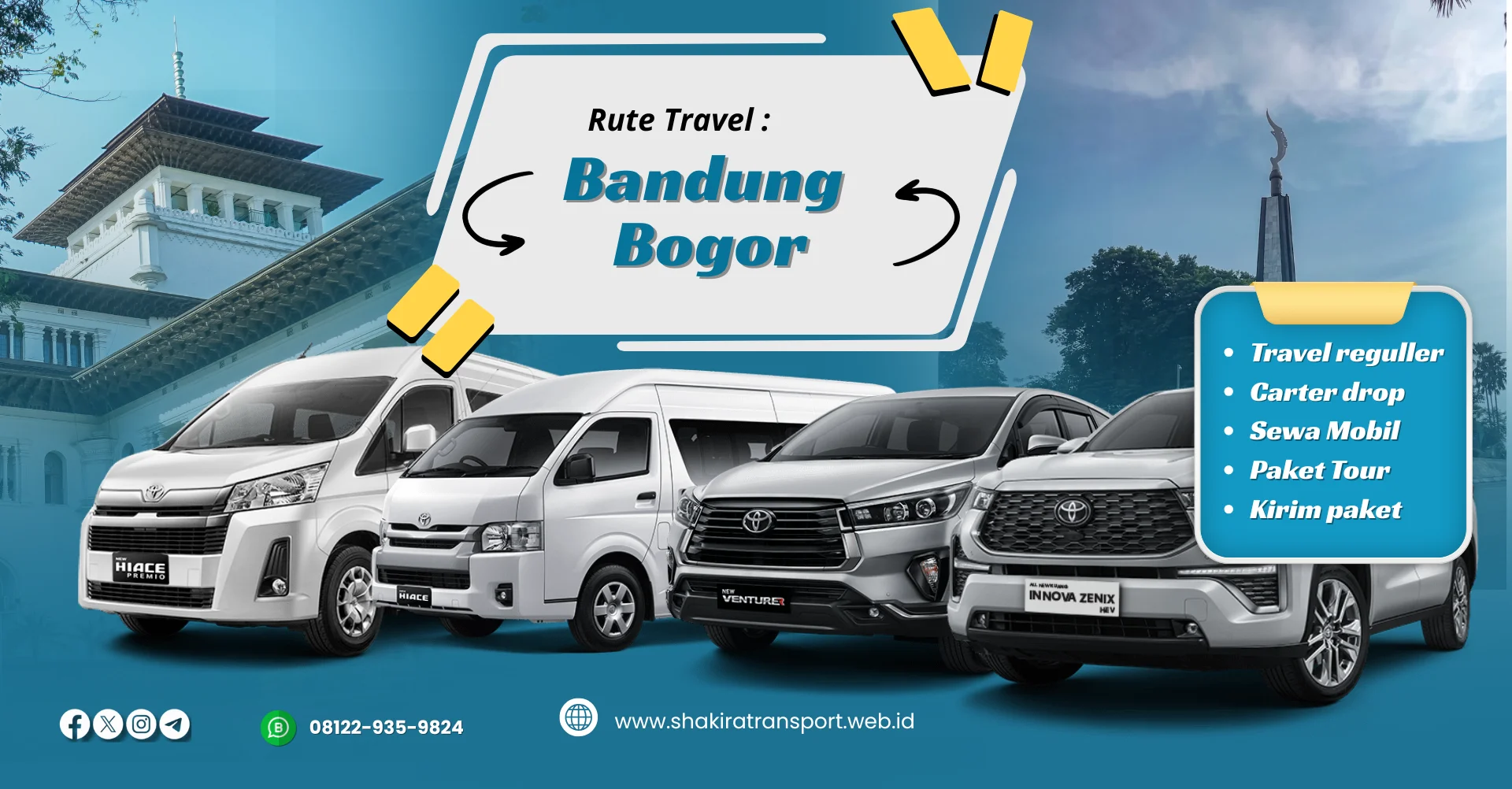 layanan travel bandung cikeas bogor door to door profesional