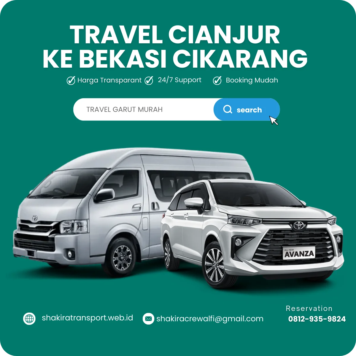 Travel cianjur bekasi cikarang door to door