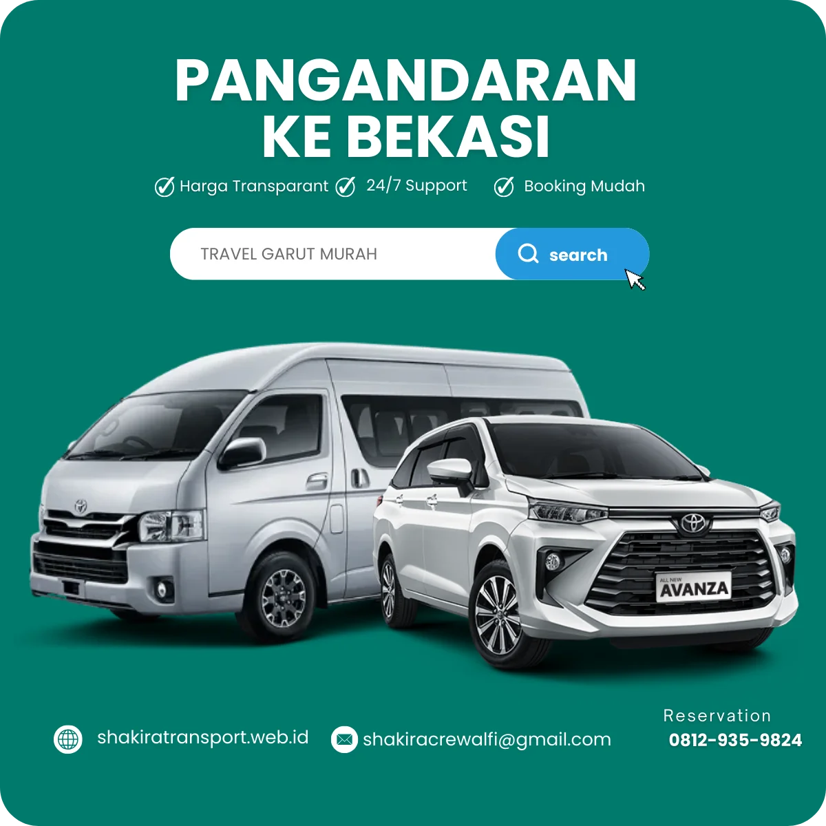 travel pangandaran bekasi cikarang door to door