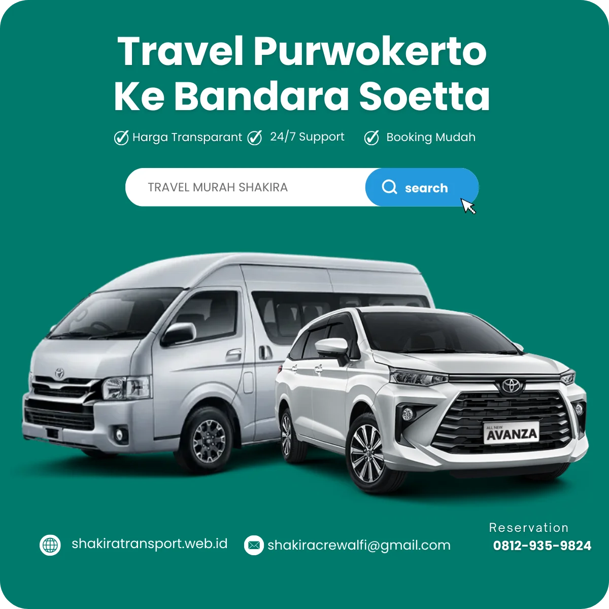 Travel Purwokerto Bandara Soekarno Hatta langsung