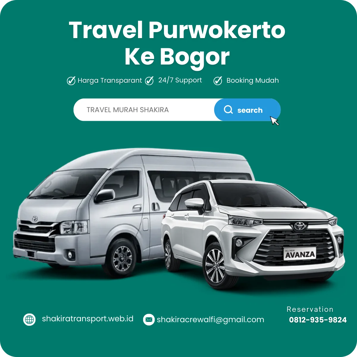 Travel Purwokerto Bogor via tol Cipali