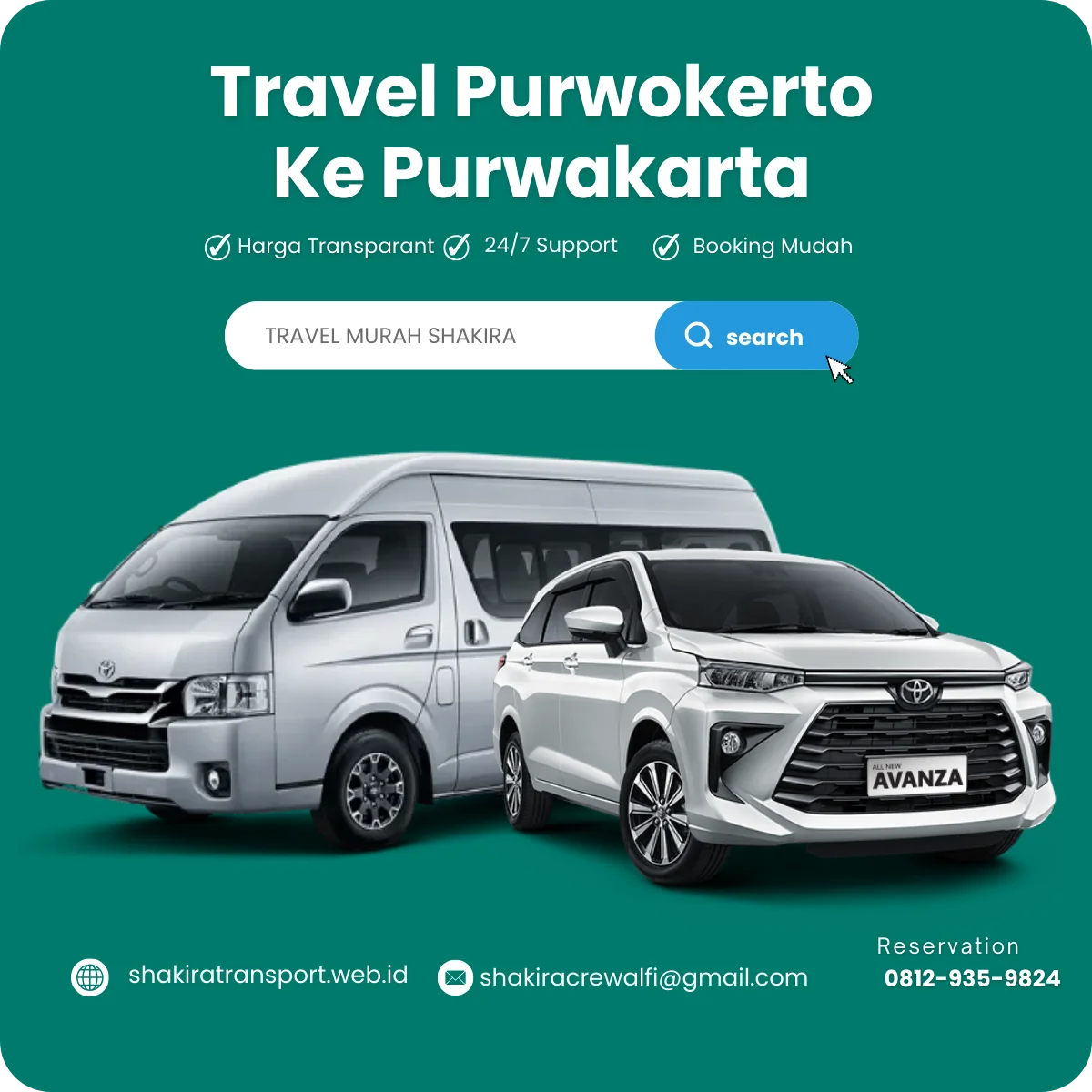 Travel Purwokerto Purwakarta layanan door to door