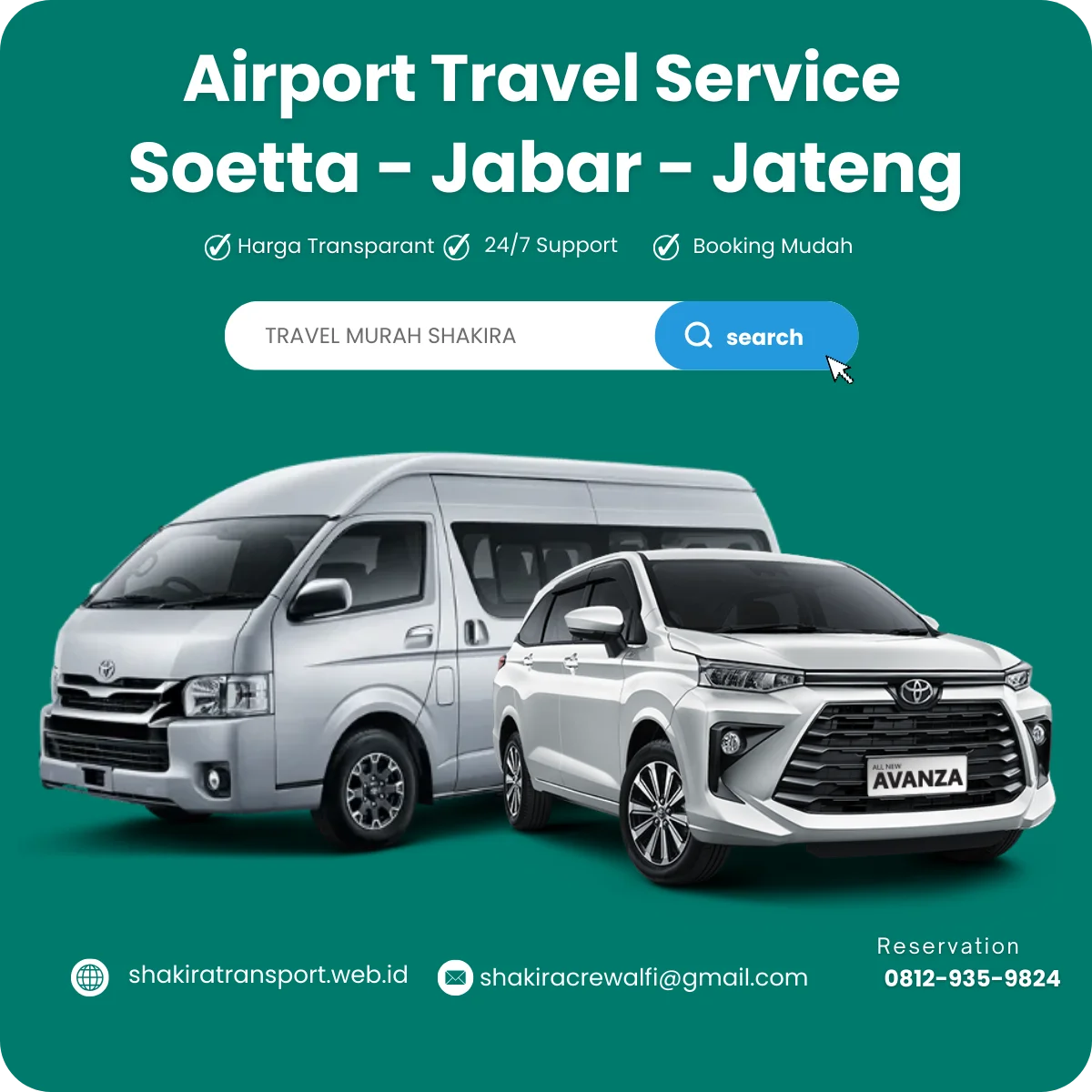 Layanan Travel Bandara Soekarno Hatta Shakira Transport