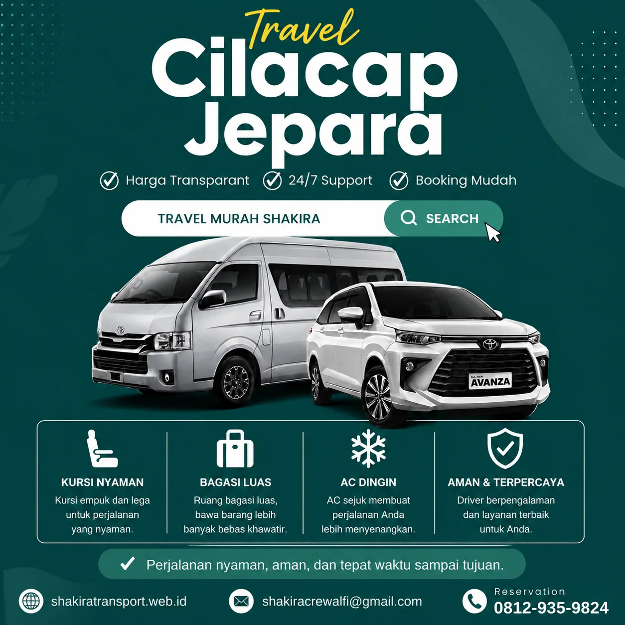 Jadwal Travel Cilacap Jepara Berangkat Setiap Hari Shakira Transport