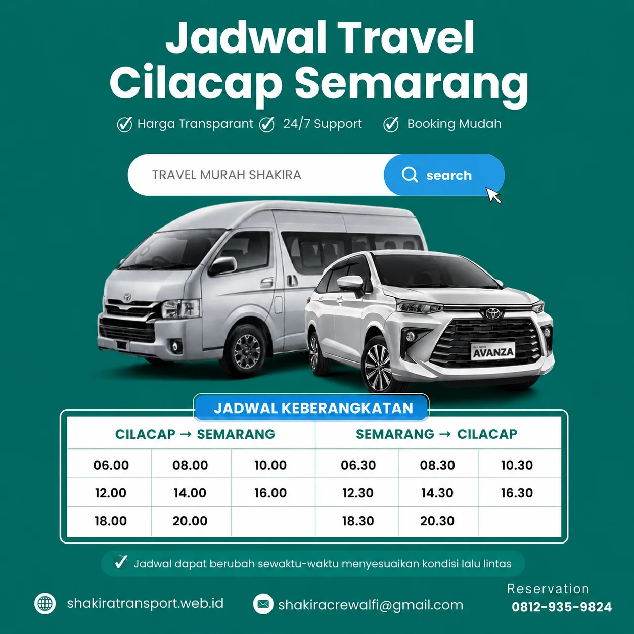 Jadwal Travel Cilacap Semarang Setiap Hari Shakira Transport