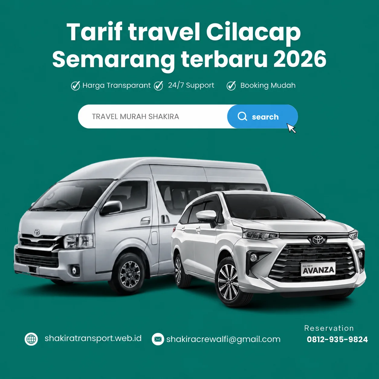 Travel Cilacap Semarang Door to Door Shakira Transport