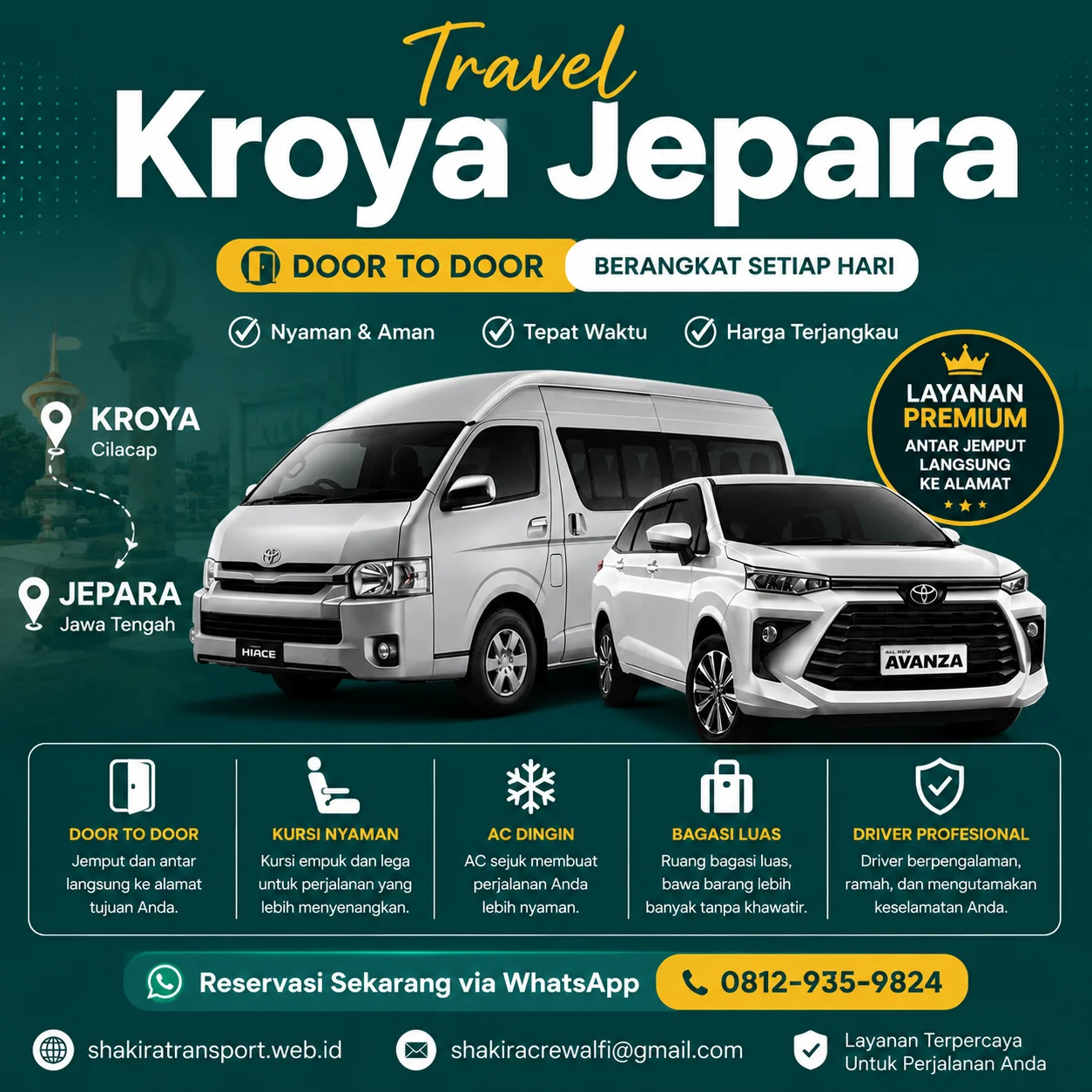 Travel Kroya Jepara Door to Door Shakira Transport